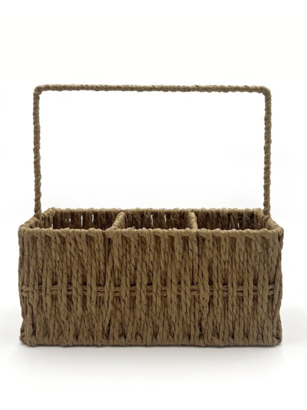 Natural Divided Caddy/ Basket with Handle, Target Bullseye Playground 2026